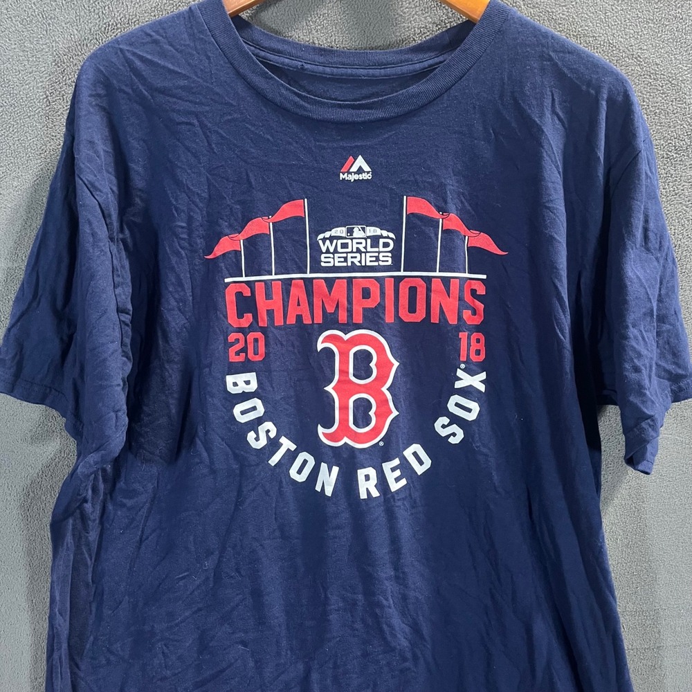 Majestic Boston Red Sox 2018 World Series Champions Roster T-Shirt Navy XL